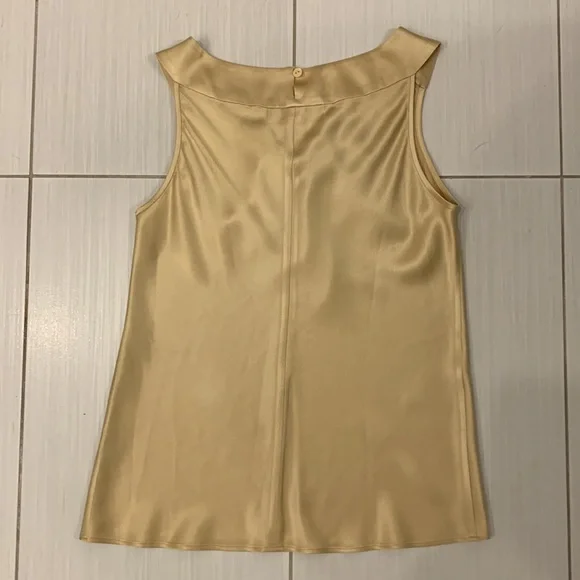 Lafayette 148 Petite Silk Charmeuse Tanks in Blue, Gold and Red - Picture 4 of 10